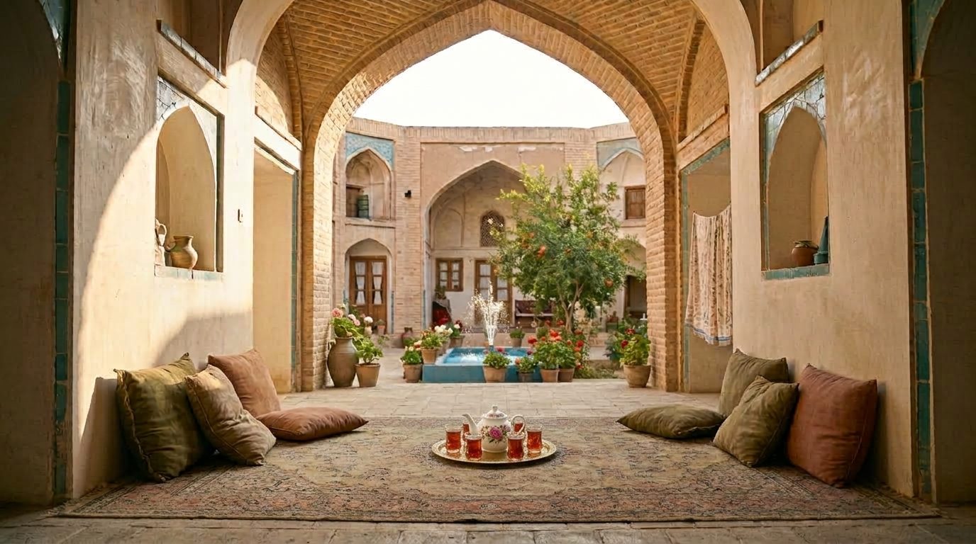 ایوانِ یک خانه‌ی ایرانی